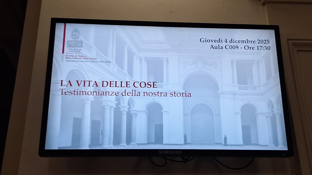 Le Cose oggetto di studio presso la Pontificia Università&nbsp;Gregoriana